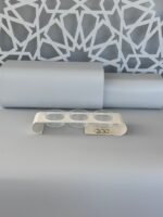 Metal try with glass bowls